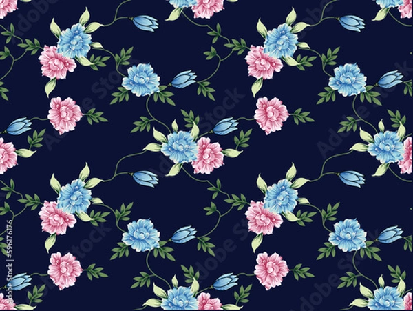 Fototapeta seamless paisley with emit  pattern on background
