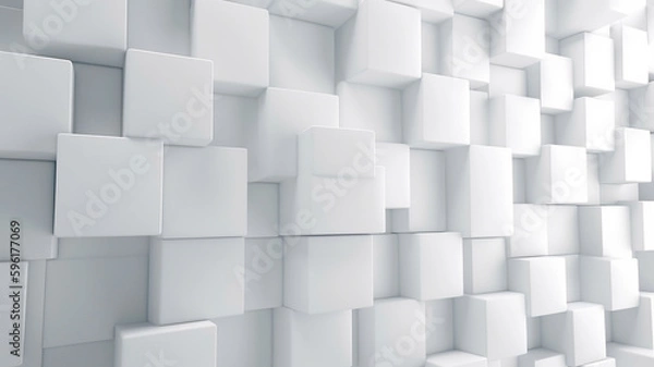 Fototapeta white abstract background with a soft minimalistic square