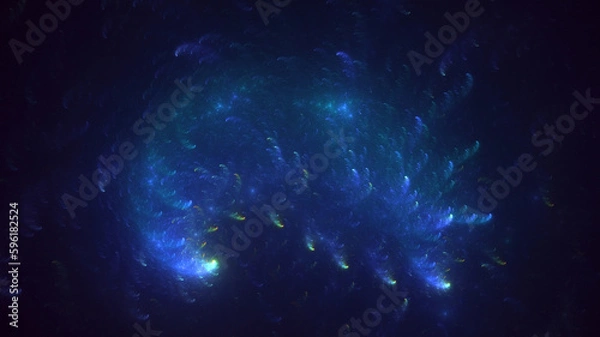 Fototapeta 3D rendering abstract technology fractal background