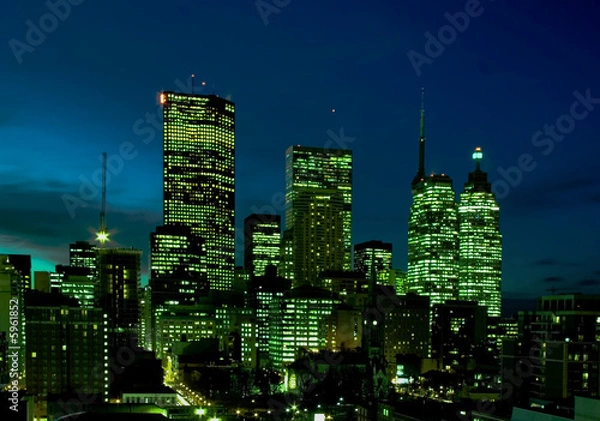 Obraz Downtown offices at night