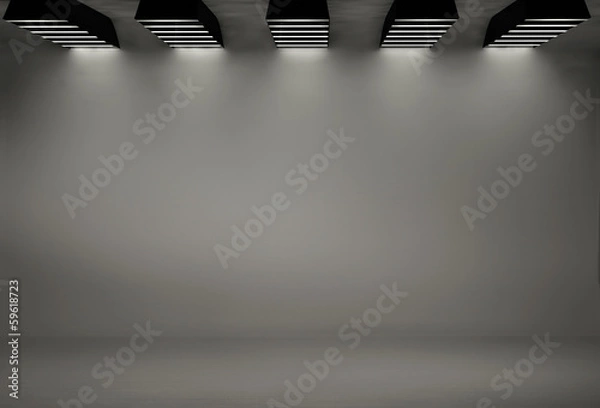 Fototapeta Studio background with five softboxes