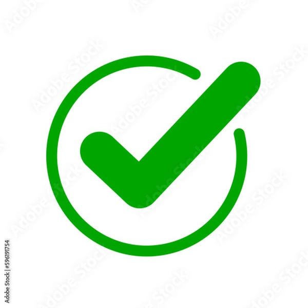 Fototapeta Strongly emphasized check mark. Vector.