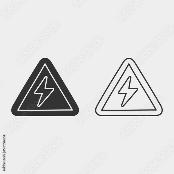 Obraz Caution_sign vector icon illustration sign