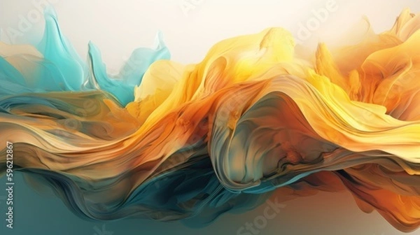 Obraz abstract colorful 3d background. generative ai