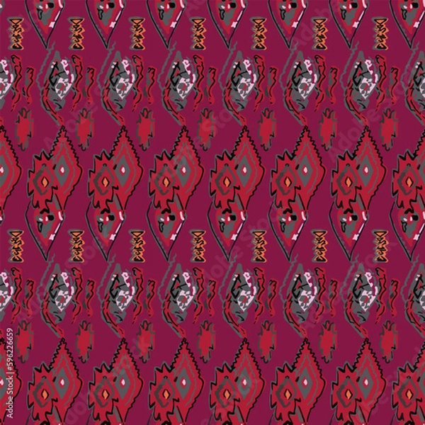 Obraz Ethnics Aztec Red Art 