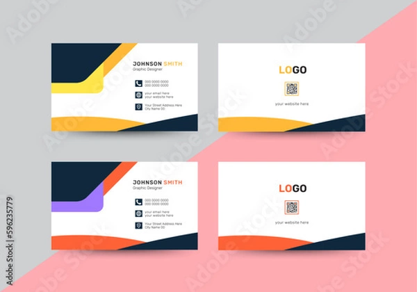 Fototapeta Luxury And Modern Business Card Template. Futuistic Business Card Design. Futuristic Business Card Design. 