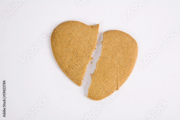Obraz Broken gingerbread heart