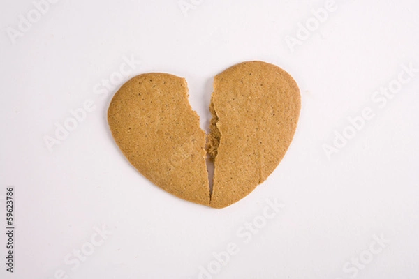 Obraz Broken gingerbread heart