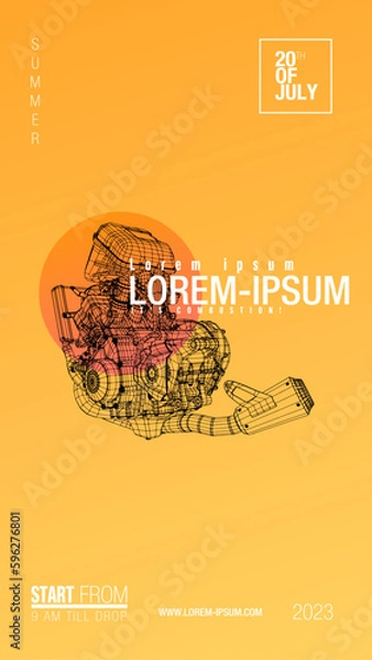 Fototapeta Engine design vector template poster