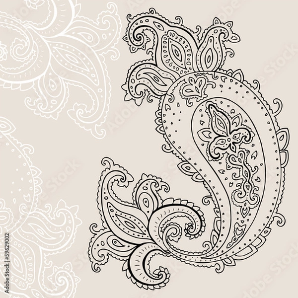 Obraz Hand Drawn Paisley ornament.