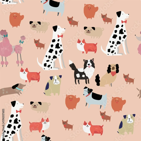 Obraz Dog pattern for kids