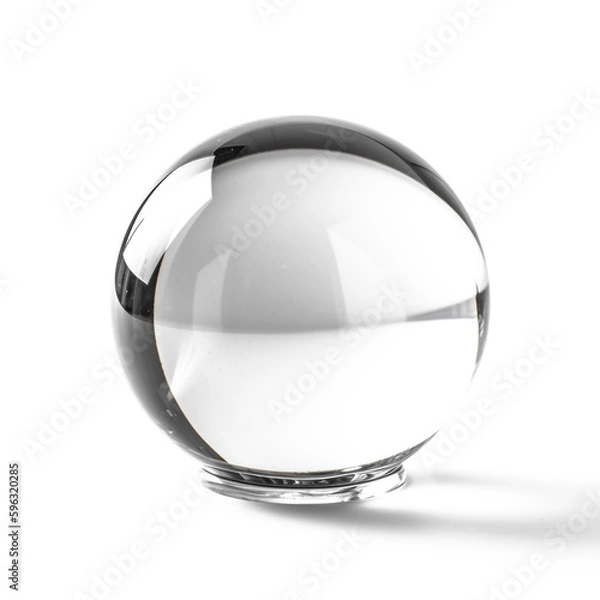 Obraz crystal ball on white background