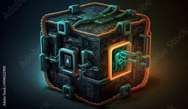 Obraz ブロックチェーンを表現