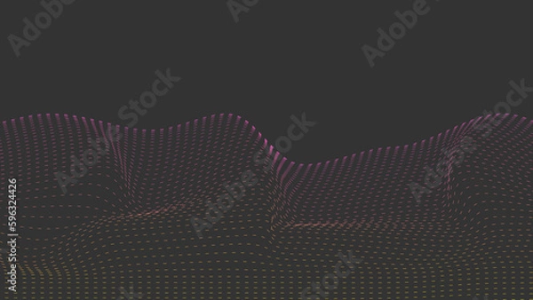 Obraz Dash neon pink yellow line abstract screen. 