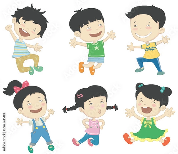 Obraz 점프하는 아이들