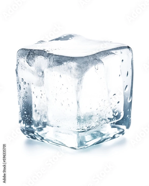 Fototapeta a cube of ice on a transparent background