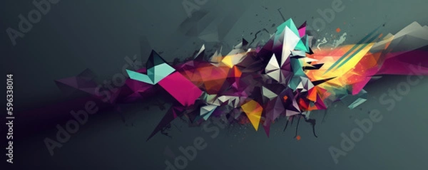 Fototapeta Abstract colorful background. Vivid colors. Creative with Generative AI.