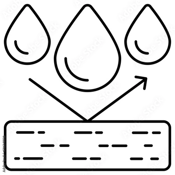 Obraz A unique design icon of water repellent 