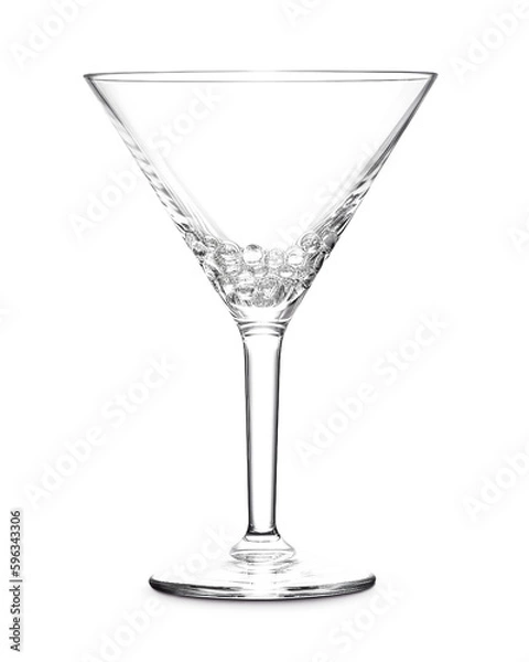 Obraz empty martini glass isolated on transparent background