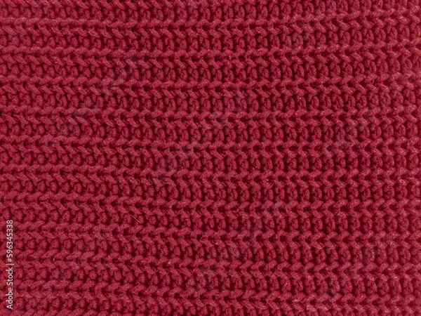Obraz Handmade knit texture with detail weave threads.