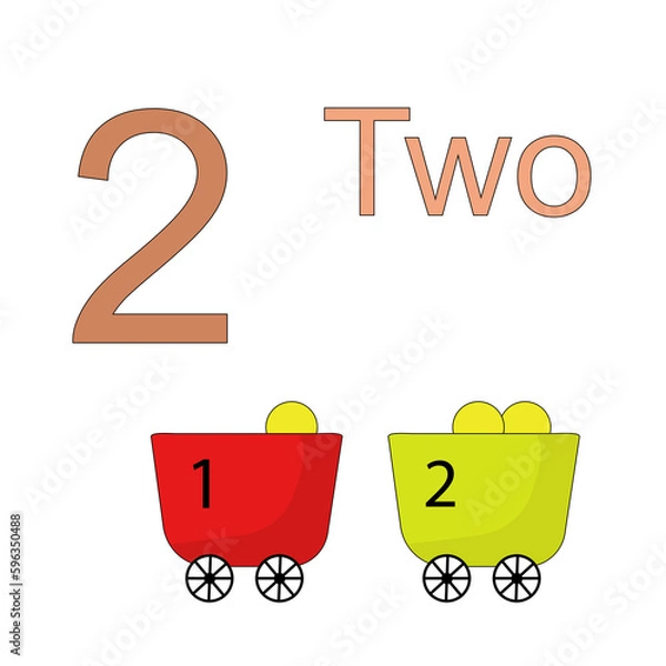 Fototapeta number two and carts