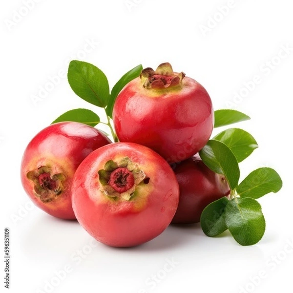 Fototapeta Ugni Chilean Guava fruit isolated on white background.