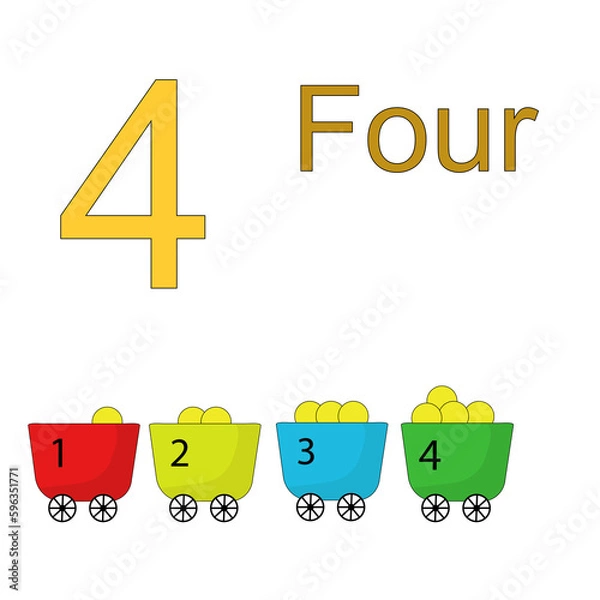 Fototapeta number four and carts