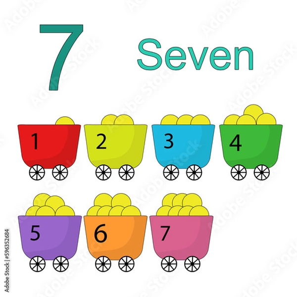 Obraz colorful number seven