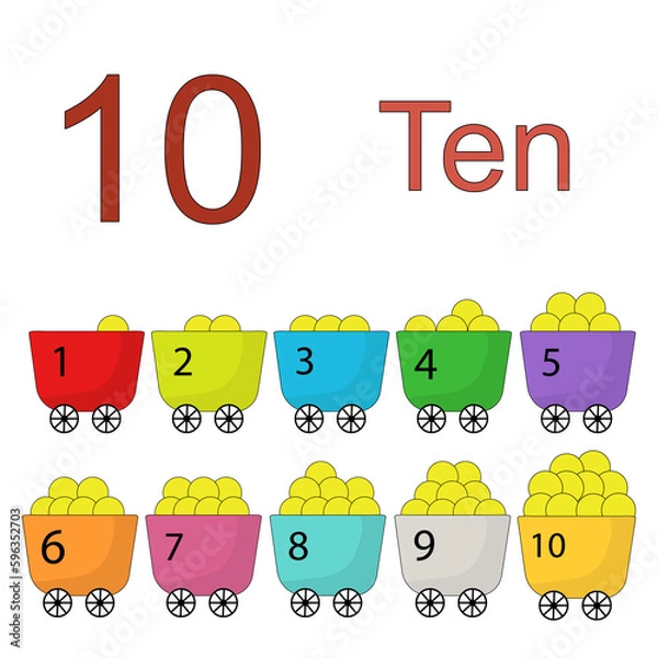 Obraz colorful number ten