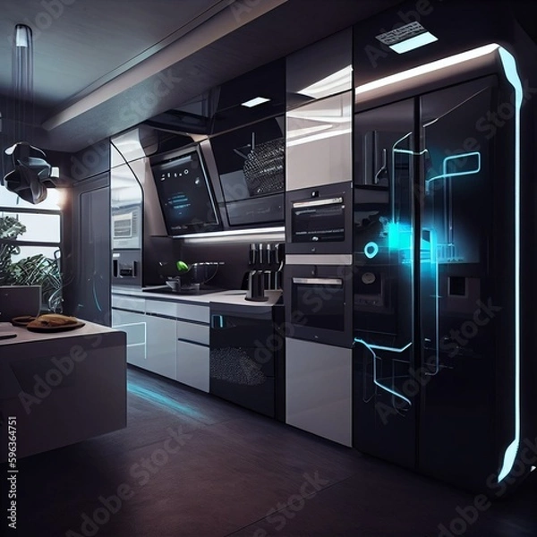 Obraz Futuristic and modern kitchen