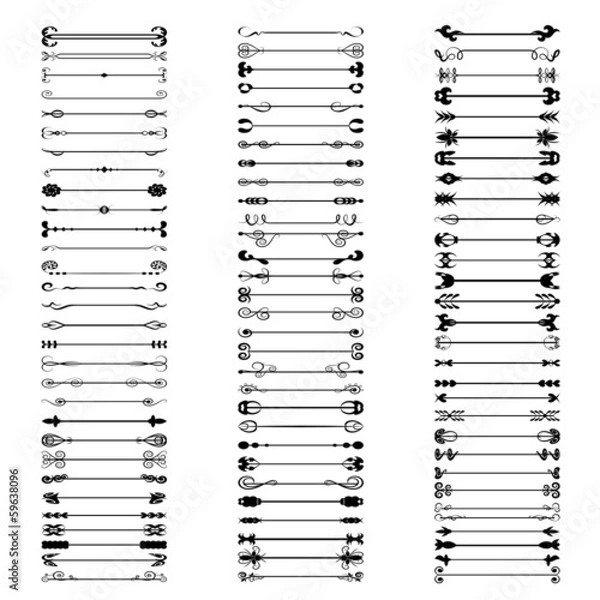 Fototapeta Calligraphic Design Elements - Isolated On White Background