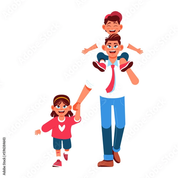 Fototapeta happy father day element