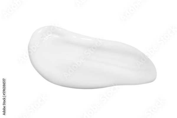 Fototapeta A drop of liquid smeared white cream with no background. PNG