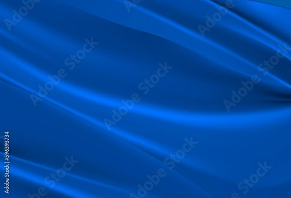 Fototapeta Celebration Luxury blue satin smooth background vector Illustration