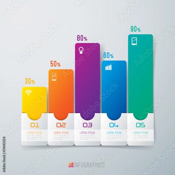 Fototapeta Infographics vector design template.