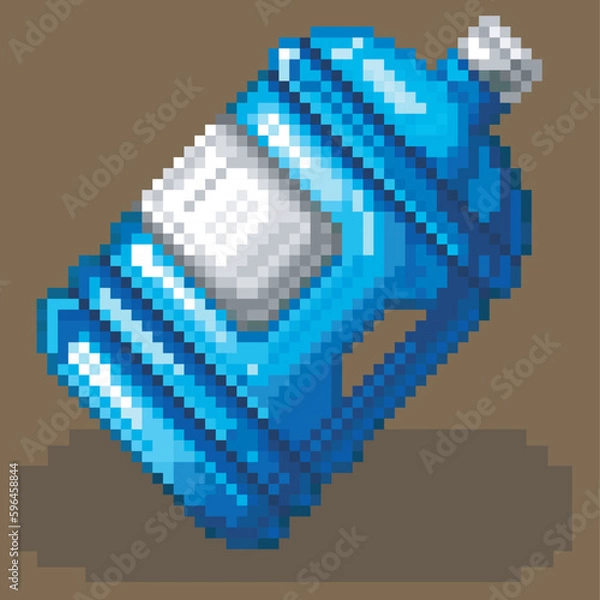 Obraz Water gallon pixel art vectorized, water gallon in pixel art format, editable vector.