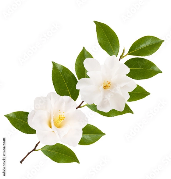 Obraz camellia branch with flowers