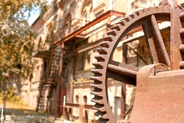 Obraz old rusty gears, old rusty gear