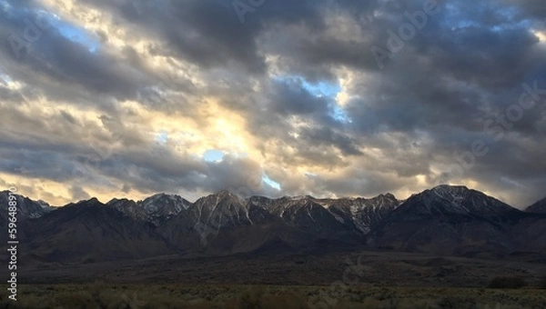 Obraz sunset in the mountains