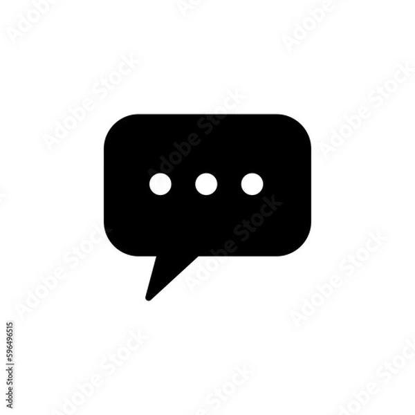 Fototapeta Chat icon vector. Chat Icon in trendy flat style isolated. Speech bubble symbol for web design