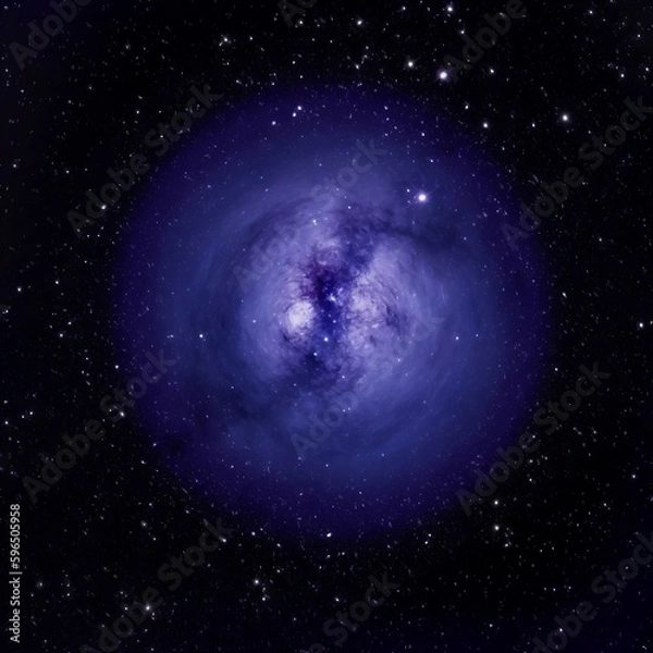 Obraz Stunning Night Sky Image with Starry Nebula and Galaxy (ai generated)