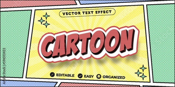 Fototapeta Cartoon Text Effect,Fully Editable Font Text Effect
