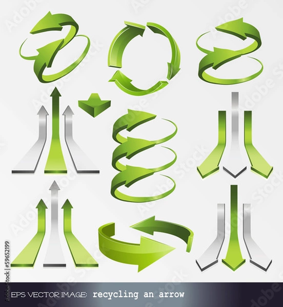 Fototapeta eps Vector image: recycling an arrow 3
