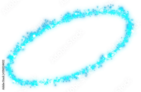 Fototapeta transparent shining blue dust particles