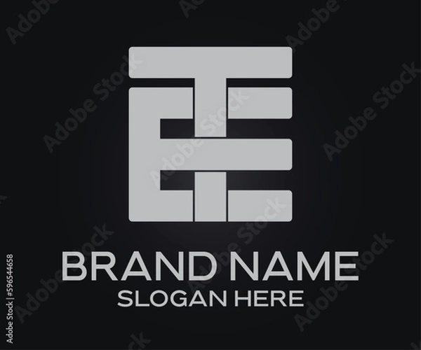 Fototapeta minimalist initial letters monogram, urban clothing brand logo