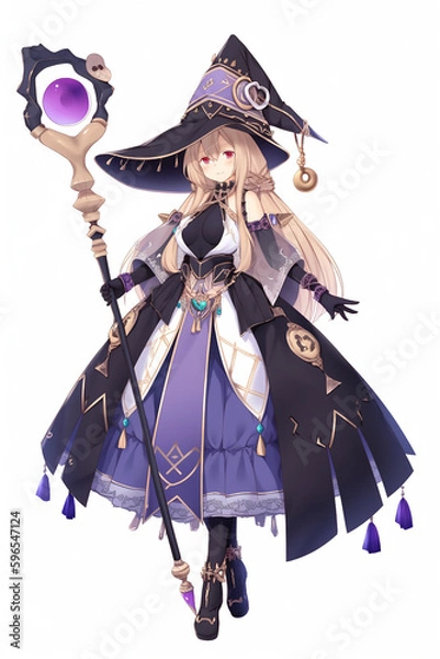 Fototapeta 黒魔術師のイラスト