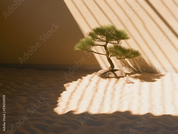 Obraz Serenity in a Zen Garden: A Sanctuary of Balance - AI-Generated