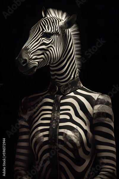 Obraz beautiful zebra atropomorphic