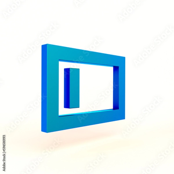 Obraz Battery Low Sign Left Side In White Background