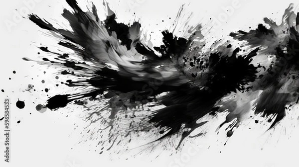 Obraz 墨汁の飛沫：AI作品
